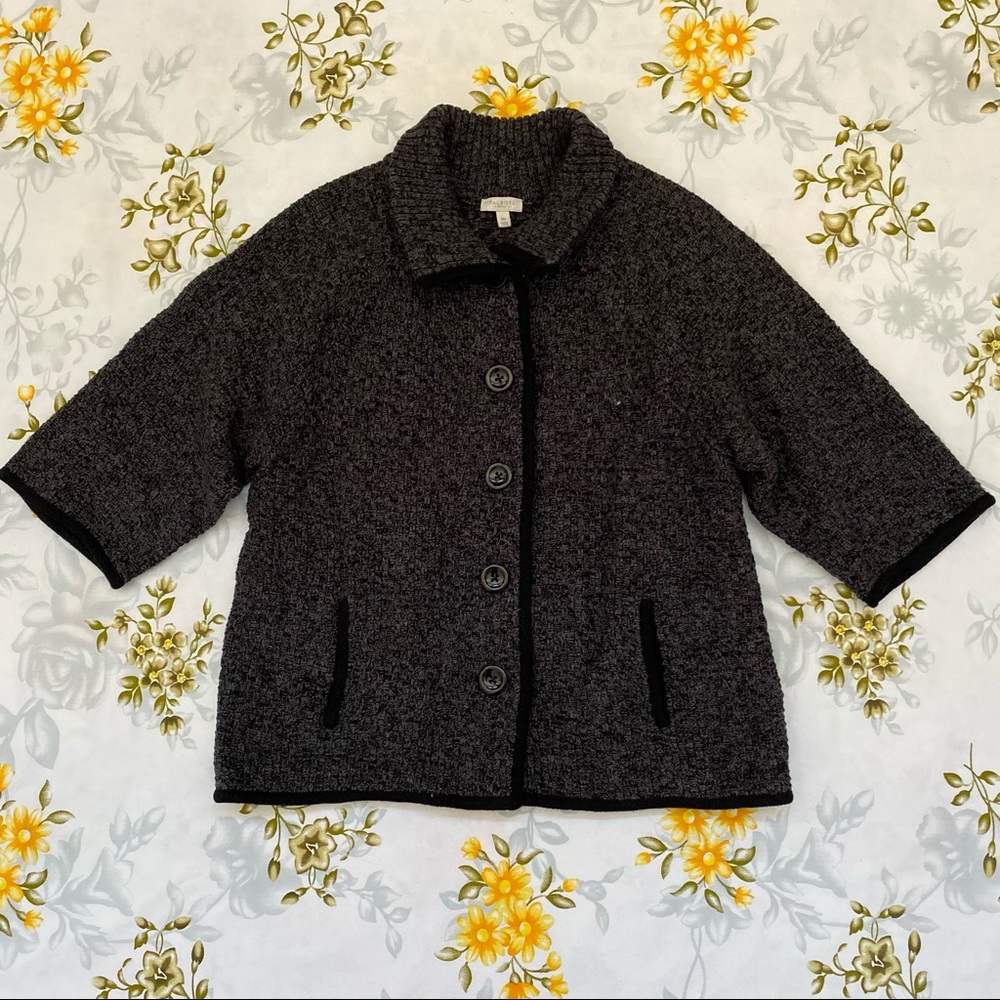 Talbots Size MP Black & Grey Jacket
